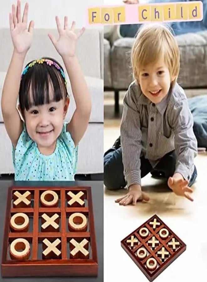 REPISH Tic Tac Toy Classic Strategy Game for Kids & Adults, Portable Travel Size Wooden Board Game, Fun Family Game for Indoor & Outdoor Play.(Pack of 1) - Image 2